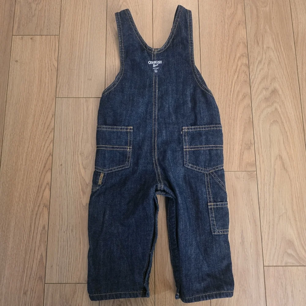 Oshkosh Bgosh Denim Overalls- 12 Months